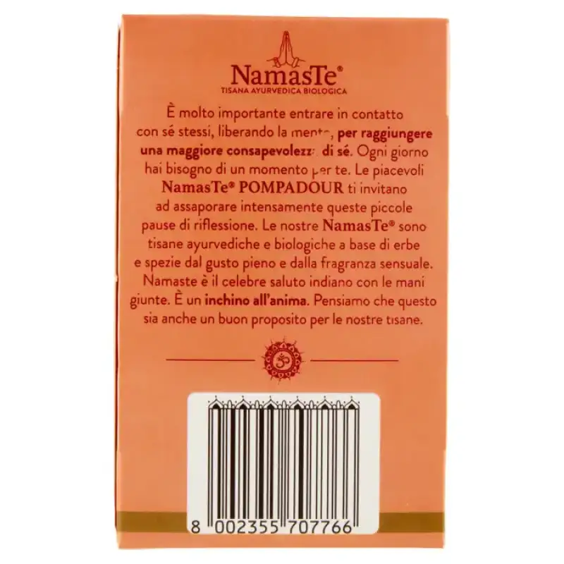 Namaste Pompadour Ceai Ayurvedic Bio din Plante Simfonie de Condimente 15 x 2 g Bax 6 buc.